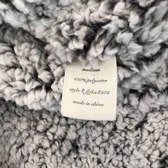 NWT Francesca's Harper Heritage Burgundy/Black Plaid Flannel/Sherpa Vest - Picture 7 of 8